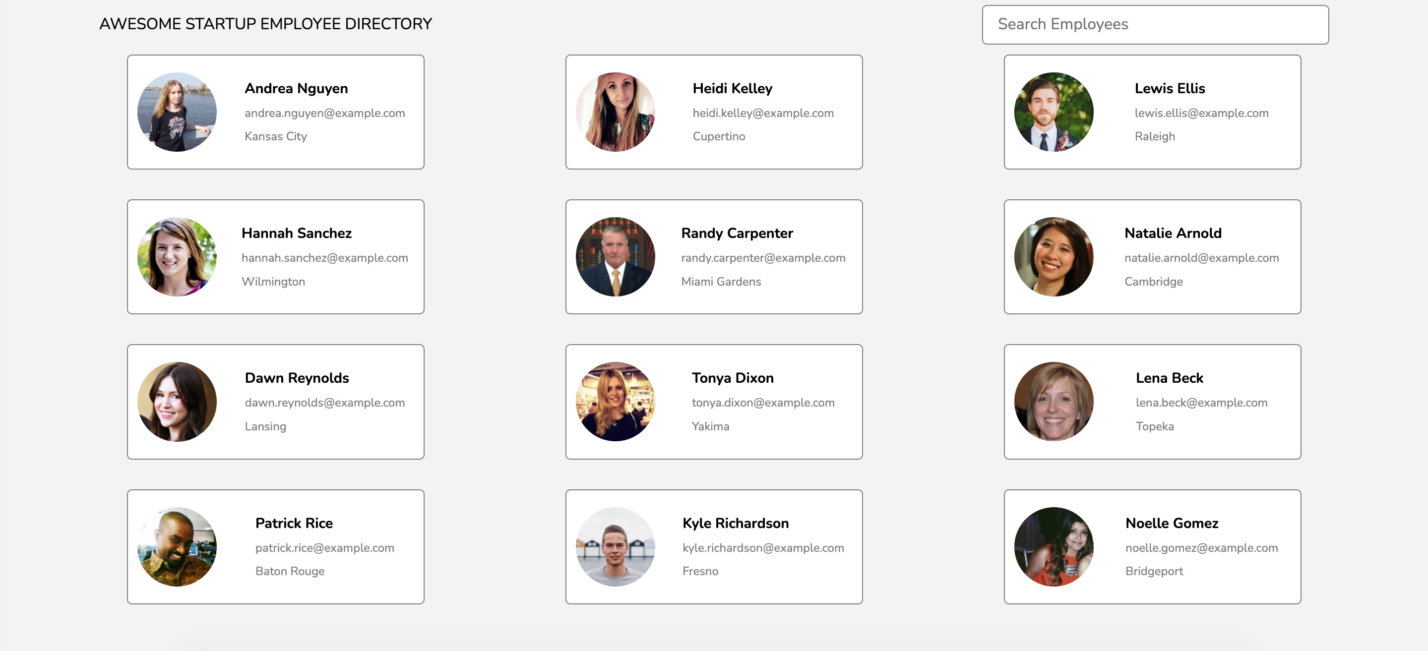 employee directory project